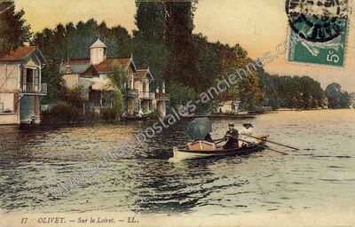 Carte postale ancienne Sur le Loiret — Olivet (Loiret)