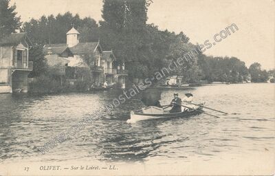 Carte postale ancienne Sur le Loiret — Olivet (Loiret)
