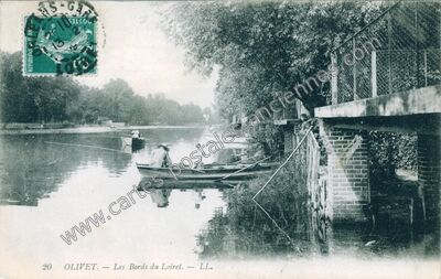 Carte postale ancienne Les Bords du Loiret — Olivet (Loiret)