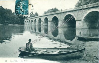 Carte postale ancienne Le Pont — Olivet (Loiret)
