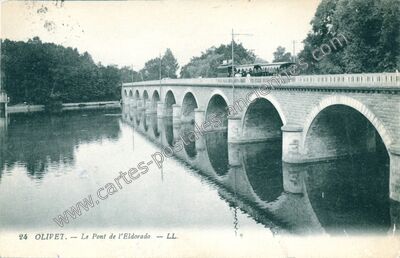 Carte postale ancienne Le Pont de l'Eldorado — Olivet (Loiret)
