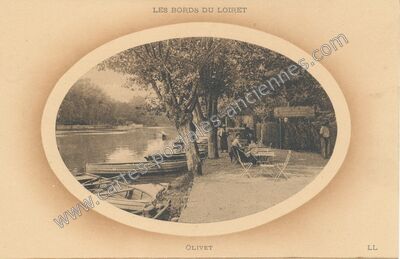 Carte postale ancienne Les bords du Loiret — Olivet (Loiret)