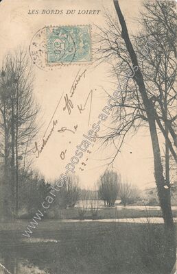 Carte postale ancienne Les bords du Loiret — Olivet (Loiret)
