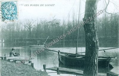 Carte postale ancienne Les bords du Loiret — Olivet (Loiret)