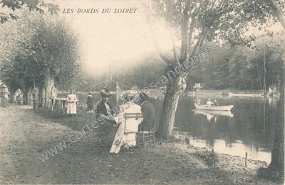 Carte postale ancienne Les bords du Loiret — Olivet (Loiret)