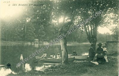 Carte postale ancienne Les bords du Loire — Olivet (Loiret)