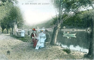 Carte postale ancienne Les bords du Loiret — Olivet (Loiret)