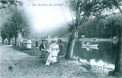 Carte postale ancienne Les Bords du Loiret — Olivet (Loiret)