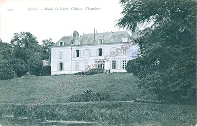 Carte postale ancienne Bords du Loiret, Château d'Isambert — Olivet (Loiret)