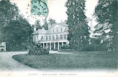 Carte postale ancienne Bords du Loiret, Château Lafontaine — Olivet (Loiret)