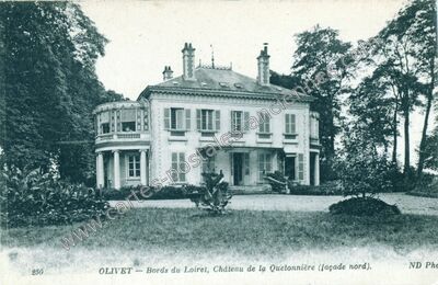 Carte postale ancienne Bords du Loiret, Château de la Quetonnière (façade nord) — Olivet (Loiret)