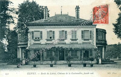 Carte postale ancienne Bords du Loiret, Château de la Guetonnière, façade sud — Olivet (Loiret)