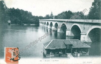 Carte postale ancienne Le Pont — Olivet (Loiret)