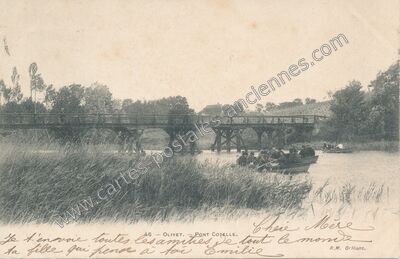 Carte postale ancienne Pont Cotelle — Olivet (Loiret)