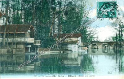 Carte postale ancienne Environs d'Orléans - Bords du Loiret — Olivet (Loiret)