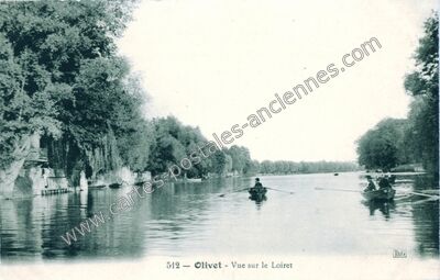 Carte postale ancienne Vue sur le Loiret — Olivet (Loiret)