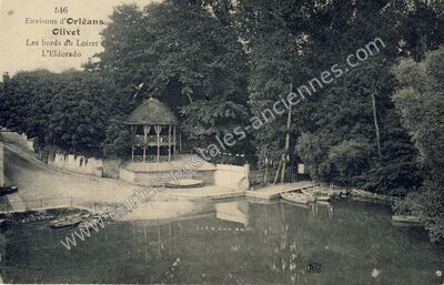 Carte postale ancienne Les bords du Loiret L'Eldorado — Olivet (Loiret)