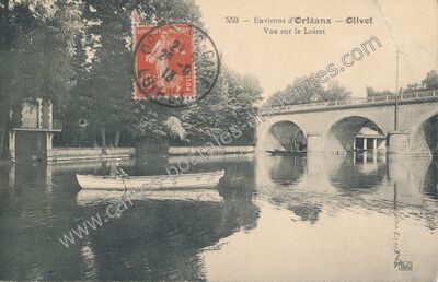 Carte postale ancienne Vue sur le Loiret — Olivet (Loiret)