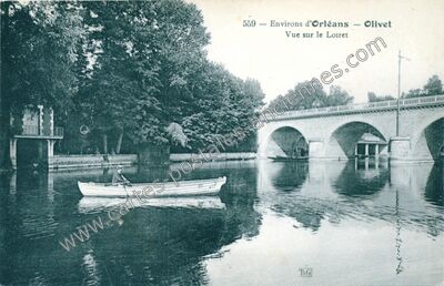 Carte postale ancienne Vue sur le Loiret — Olivet (Loiret)