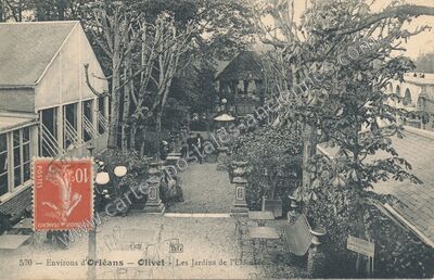 Carte postale ancienne Les Jardins de l'Eldorado — Olivet (Loiret)