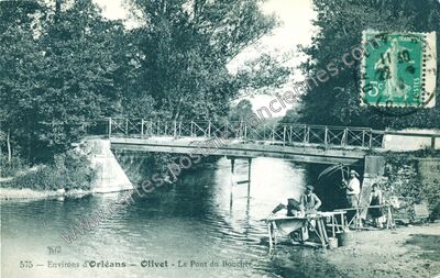 Carte postale ancienne Le Pont du Boucher — Olivet (Loiret)