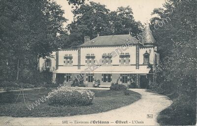 Carte postale ancienne Environs d'Orléans - L'Oasis — Olivet (Loiret)