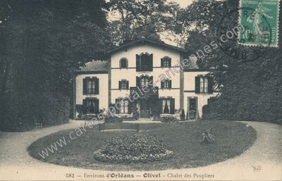 Carte postale ancienne Chalet des Peupliers — Olivet (Loiret)