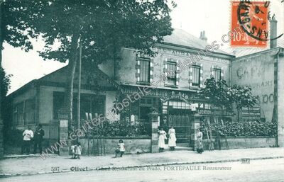 Carte postale ancienne Grand Restaurant du Prado — Olivet (Loiret)