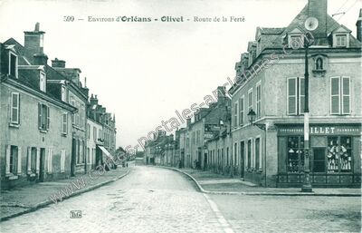 Carte postale ancienne Route de la Ferté — Olivet (Loiret)