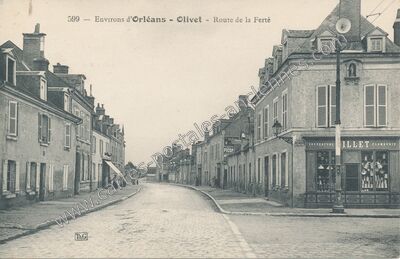 Carte postale ancienne Route de la Ferté — Olivet (Loiret)