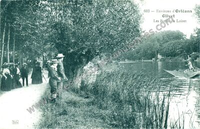 Carte postale ancienne Les Bords du Loiret — Olivet (Loiret)