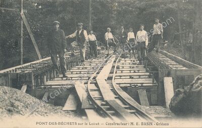 Carte postale ancienne Pont-des-Béchets sur le Loiret — Olivet (Loiret)
