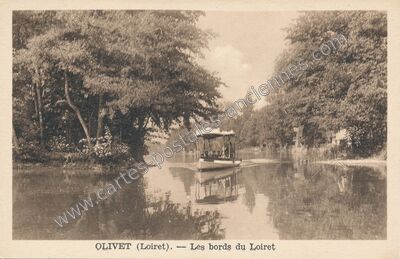 Carte postale ancienne Les bords du Loiret — Olivet (Loiret)
