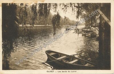 Carte postale ancienne Les bords du Loiret — Olivet (Loiret)