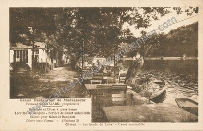 Carte postale ancienne Grand Restaurant de Madagascar — Olivet (Loiret)