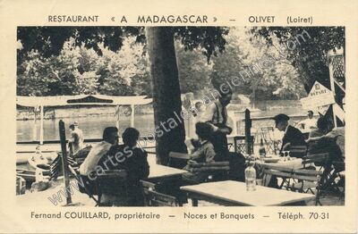 Carte postale ancienne Restaurant « A Madagascar — Olivet (Loiret)