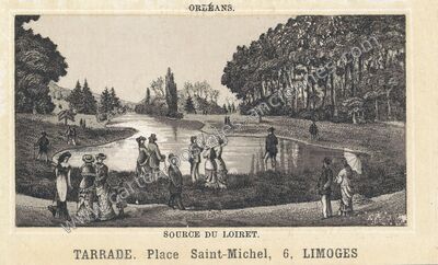 Carte postale ancienne Source du Loiret — Orléans (Loiret)