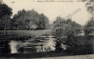 Carte postale ancienne Source du Loiret — Orléans (Loiret)