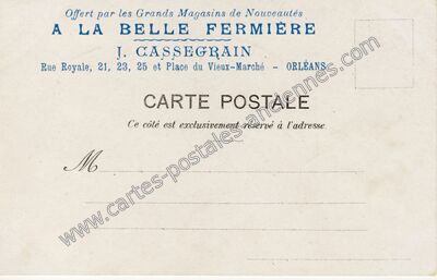 Carte postale ancienne A la Belle Fermiere — Orléans (Loiret)