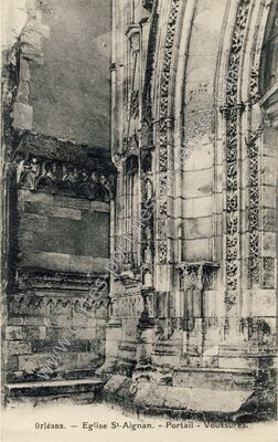Carte postale ancienne Eglise St Aignan — Orléans (Loiret)