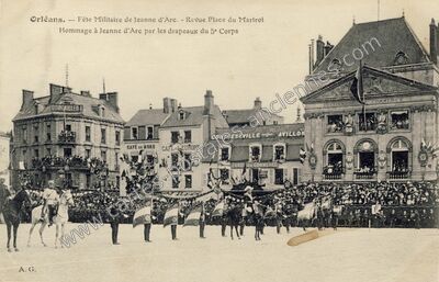 Carte postale ancienne Fête Militaire de Jeanne d'Arc — Orléans (Loiret)