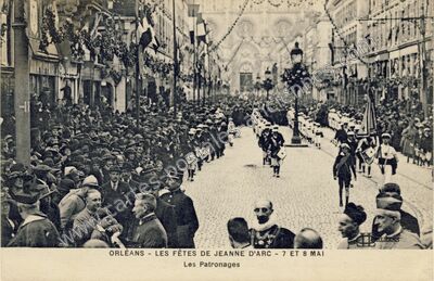 Carte postale ancienne Les Fêtes de Jeanne d'Arc - 7 et 8 Mai / Les Patronages — Orléans (Loiret)