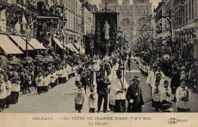 Carte postale ancienne Les Fêtes de Jeanne d'Arc. 7 & 8 Mai Le Clergé — Orléans (Loiret)