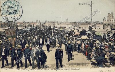 Carte postale ancienne Les Fêtes de Jeanne d'Arc — Orléans (Loiret)