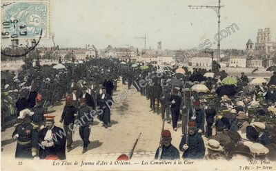 Carte postale ancienne Les Fêtes de Jeanne d'Arc — Les Conseillers à la Cour — Orléans (Loiret)