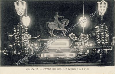 Carte postale ancienne Fêtes de Jeanne d'Arc 7 & 8 Mai — Orléans (Loiret)
