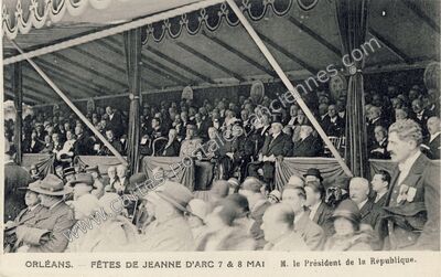 Carte postale ancienne Fêtes de Jeanne d'Arc 7 & 8 Mai. M. le Président de la République — Orléans (Loiret)