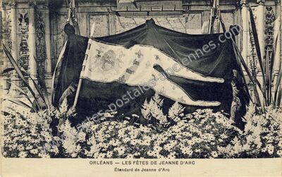 Carte postale ancienne Les Fêtes de Jeanne d'Arc / Étendard de Jeanne d'Arc — Orléans (Loiret)