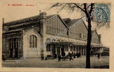 Carte postale ancienne La Gare — Orléans (Loiret)
