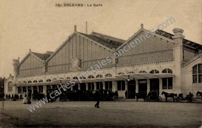 Carte postale ancienne La Gare — Orléans (Loiret)